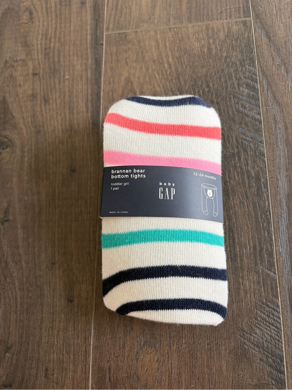 NWT GAP Cream Striped Baby Tights